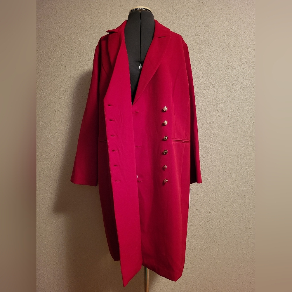 NWT Shelby & Palmer Red Blazer Dress Size 16 - Picture 2 of 8